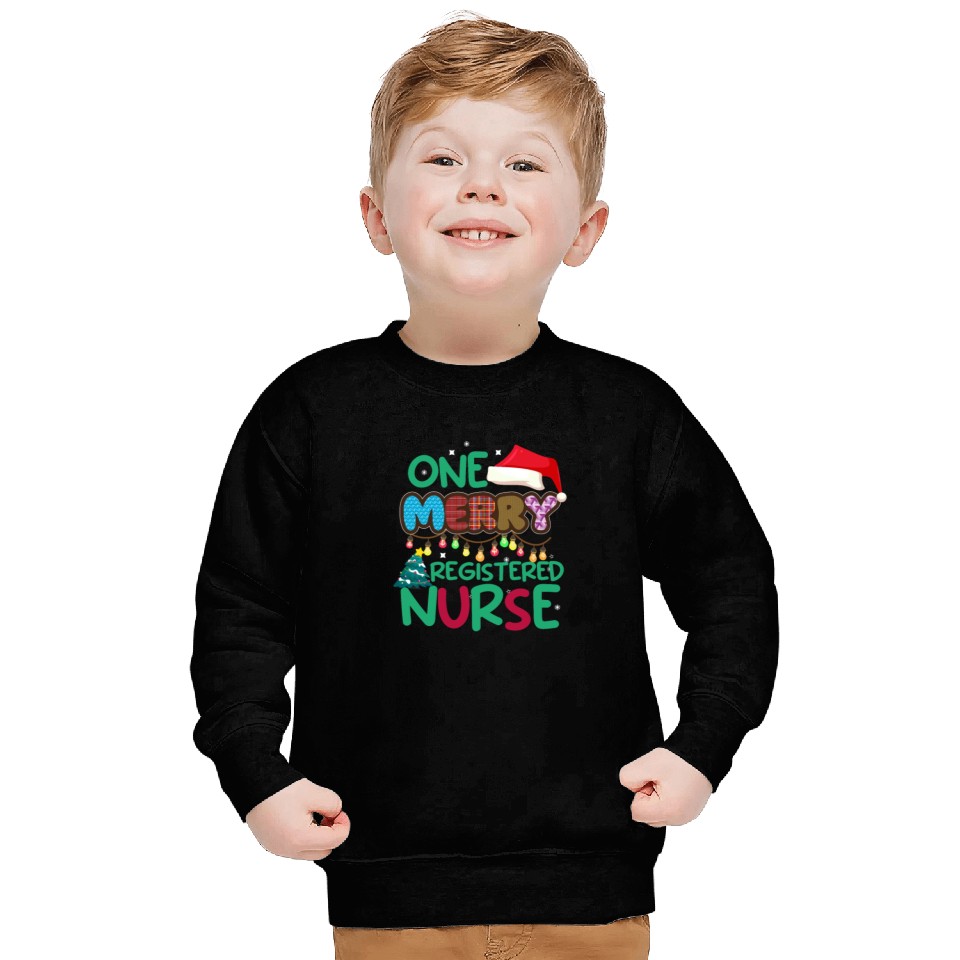 One Merry Registered Nurse Christmas Sweatshirts