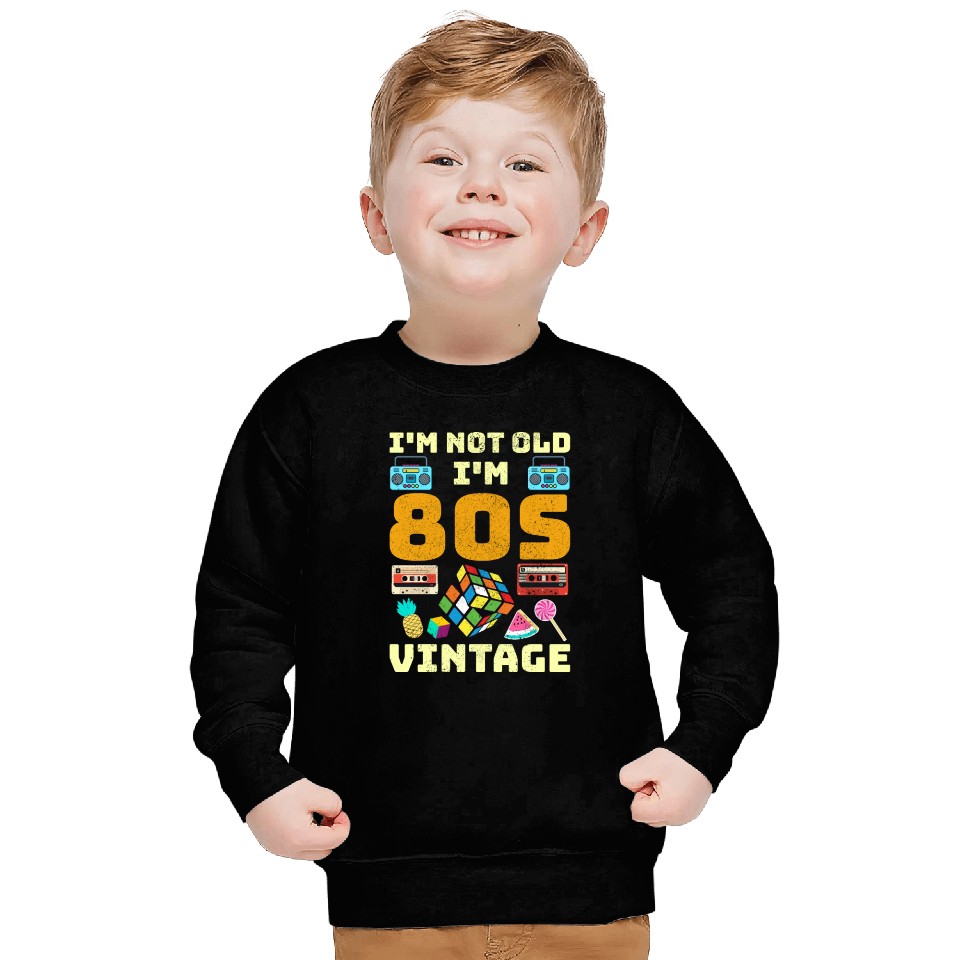 80s Vintage Vibes - Retro Design with Neon Colors Sweatshirts