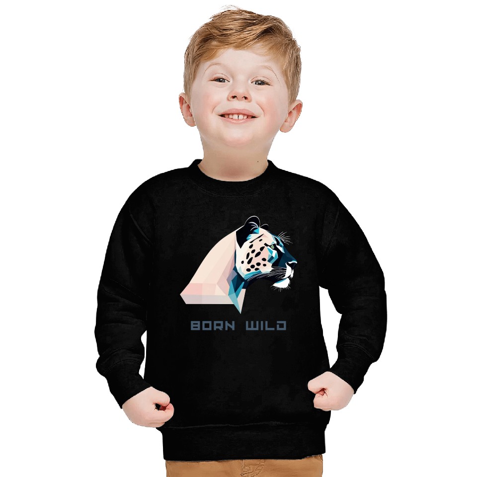 Geometric Lowpoly Wildcat Sweatshirts