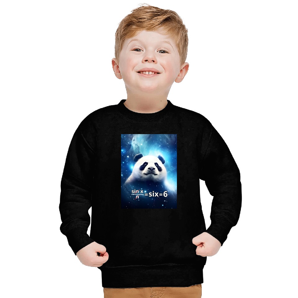 Funny Math Meme - Panda In Space Sweatshirts
