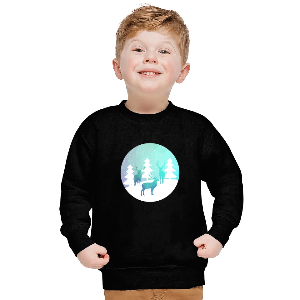 Deer Winter Forrest Sweatshirts