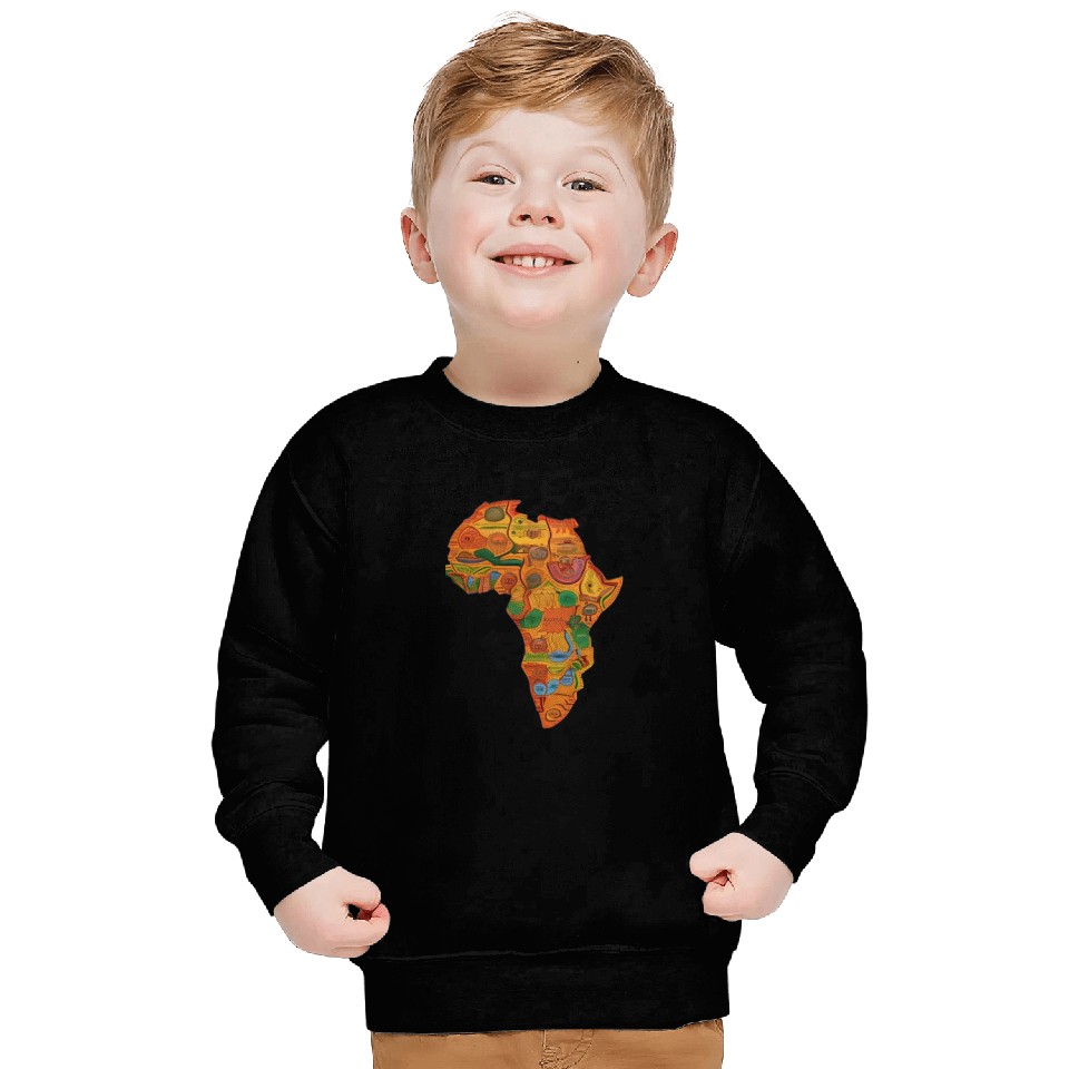 Colourful African Map For Afrocentric Lovers. Sweatshirts