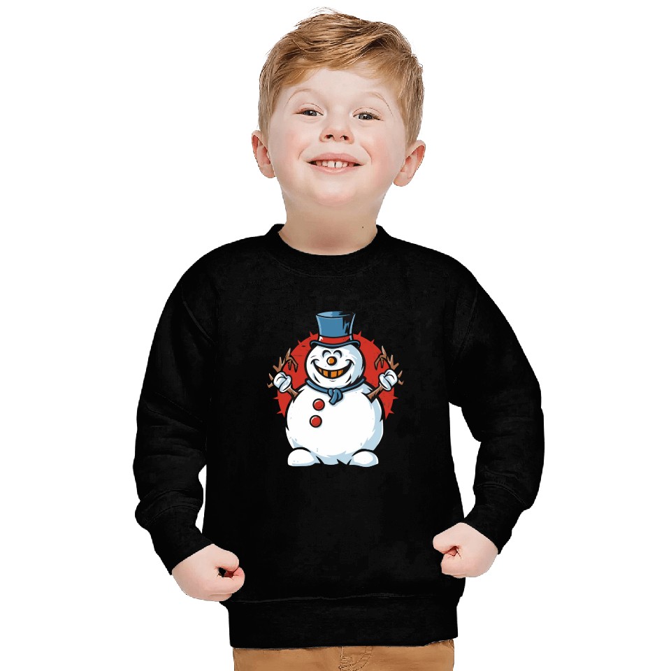 frosty snowman creepy Sweatshirts