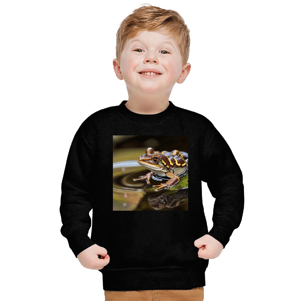Rain frog" cute crazy leopard frog Sweatshirts