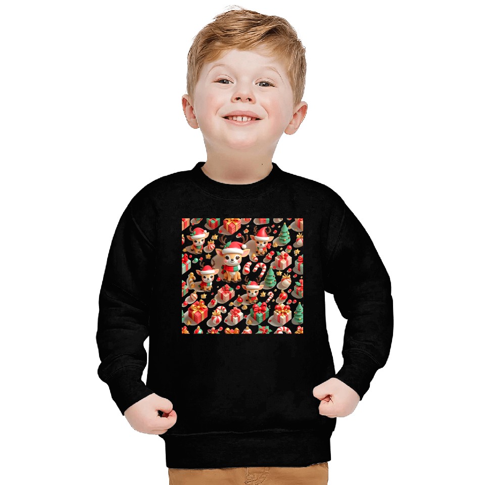 Cute Christmas deer pattern Sweatshirts