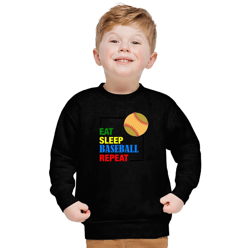 Eat Sleep Baseball Repeat: Play Hard in Style Sweatshirts