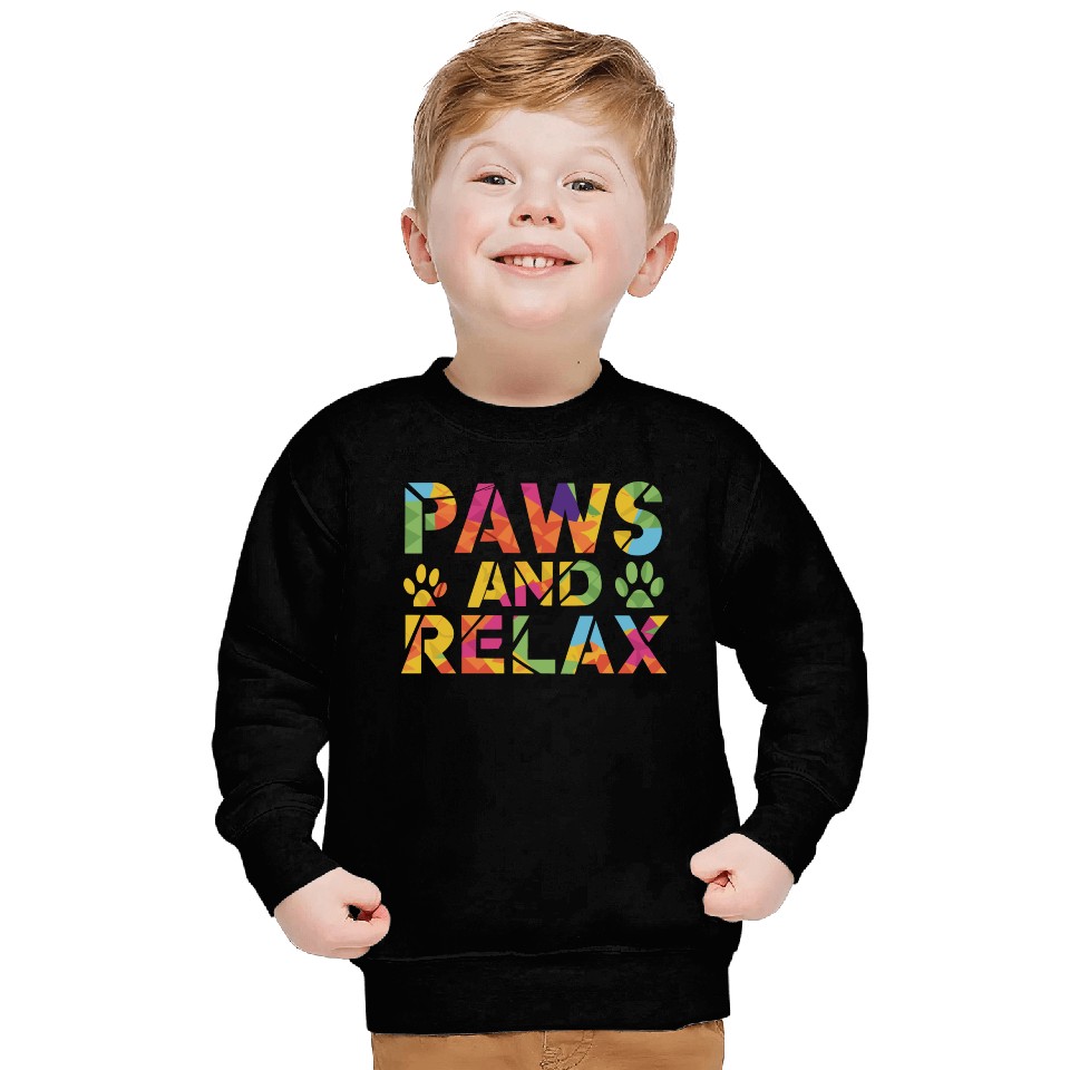 Paws And Relax Polygonal Sweatshirts