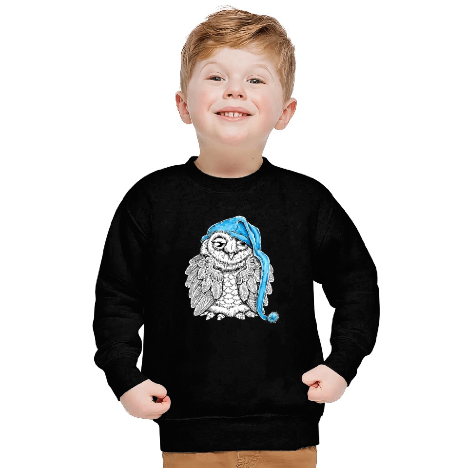 Owl in Nightcap Sweatshirts
