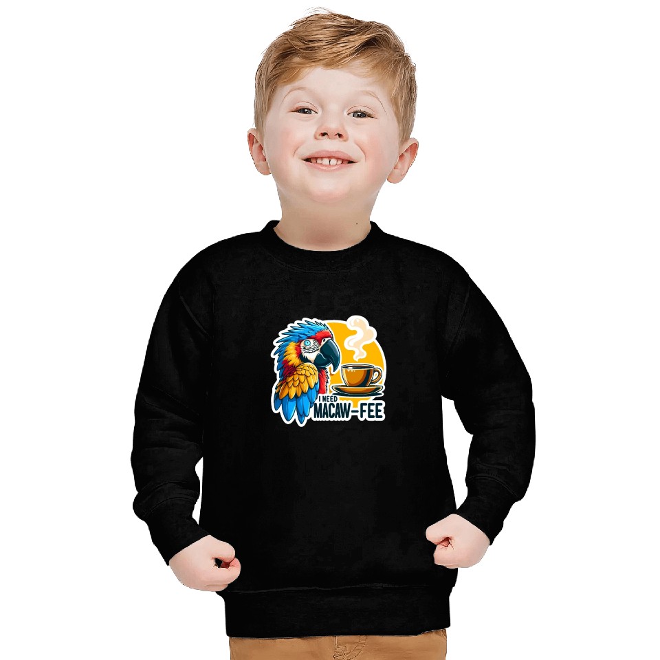 Blue Gold Macaw Macaw-Fee Coffee Lover Sweatshirts
