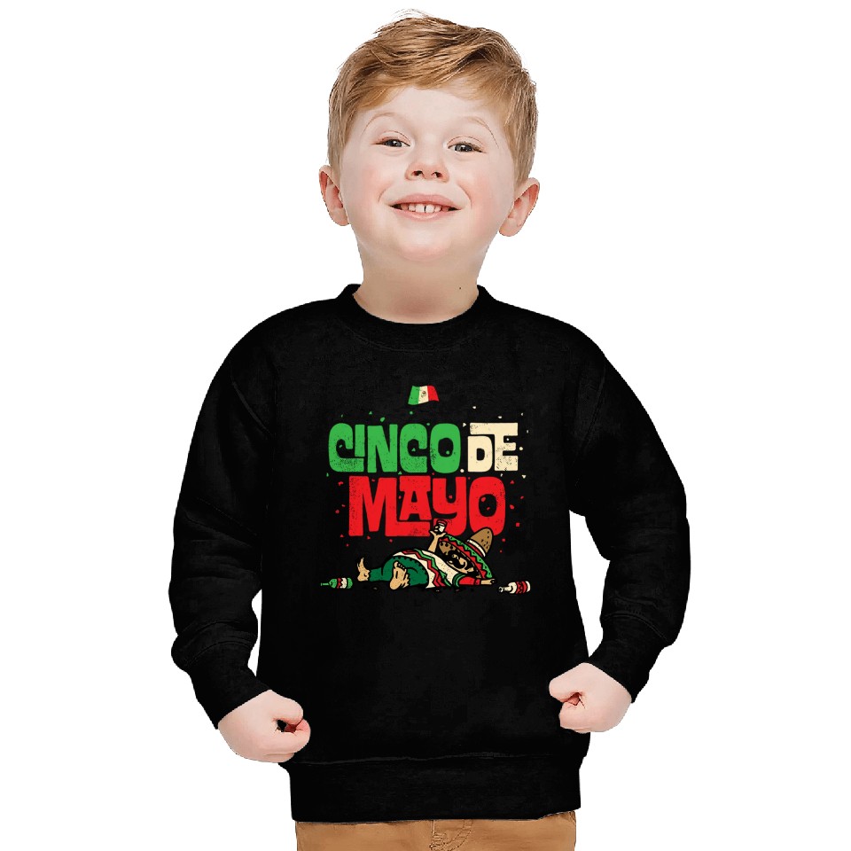 Cinco De Mayo May 5 Drunk Mexican Flag Sweatshirts