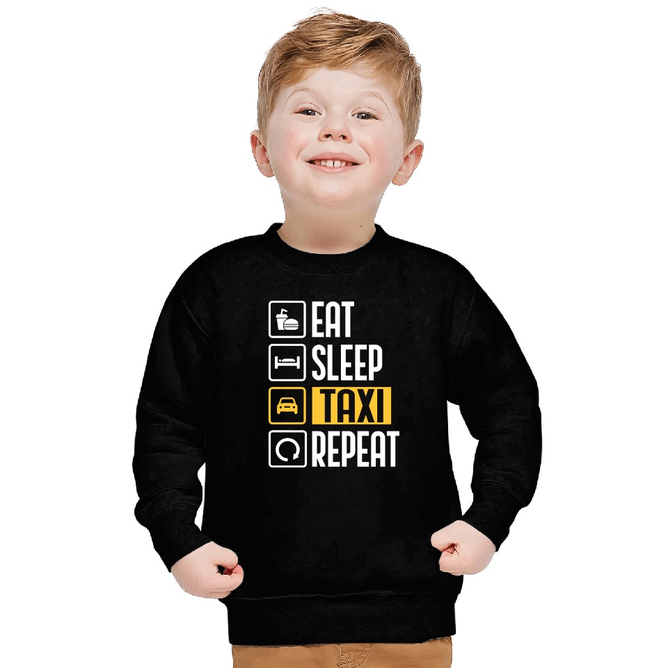 Eat Sleep Taxi Repeat Funny Cab Driver Sweatshirts