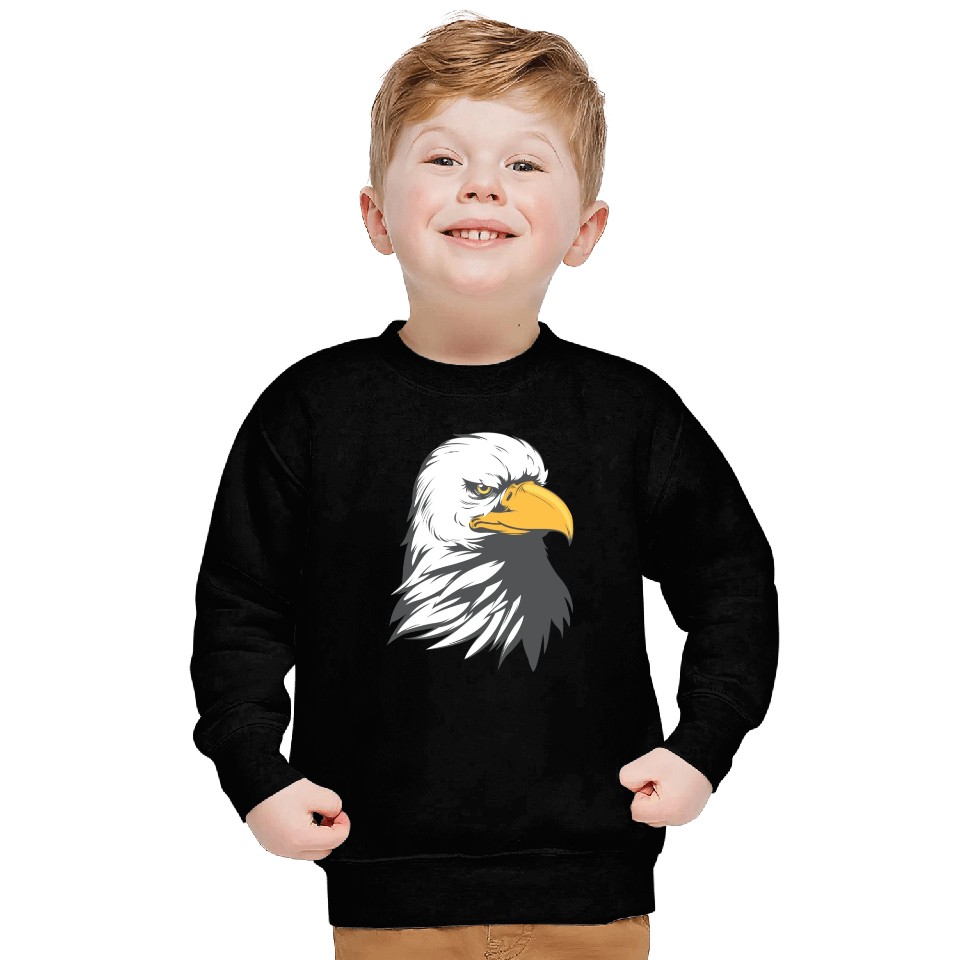 Bald Eagle Head Cartoon Sweatshirts