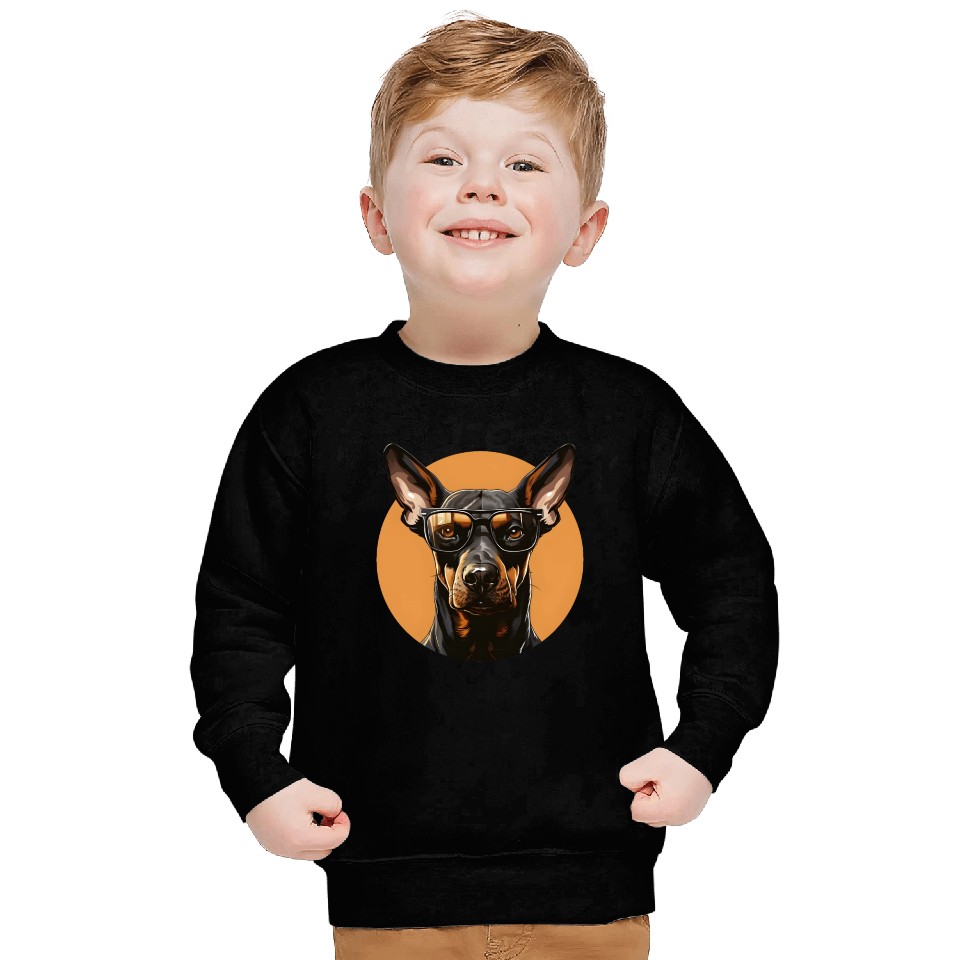Doberman natural ears Sweatshirts