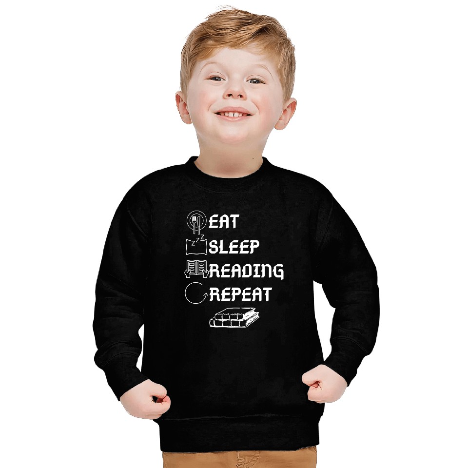 Eat Sleep Reading Repeat Book Sweatshirts