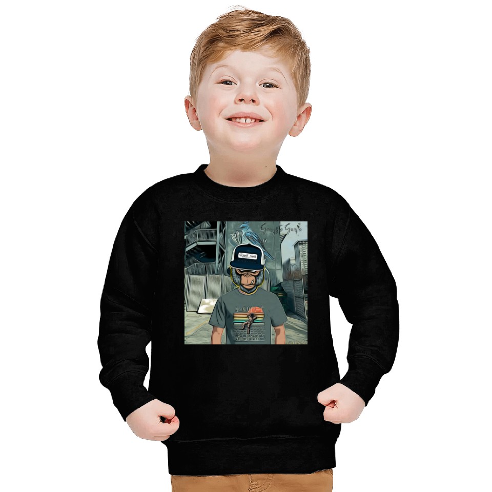 Gangsta Gorilla-Silverback Swanson Gorilla Wear Sweatshirts