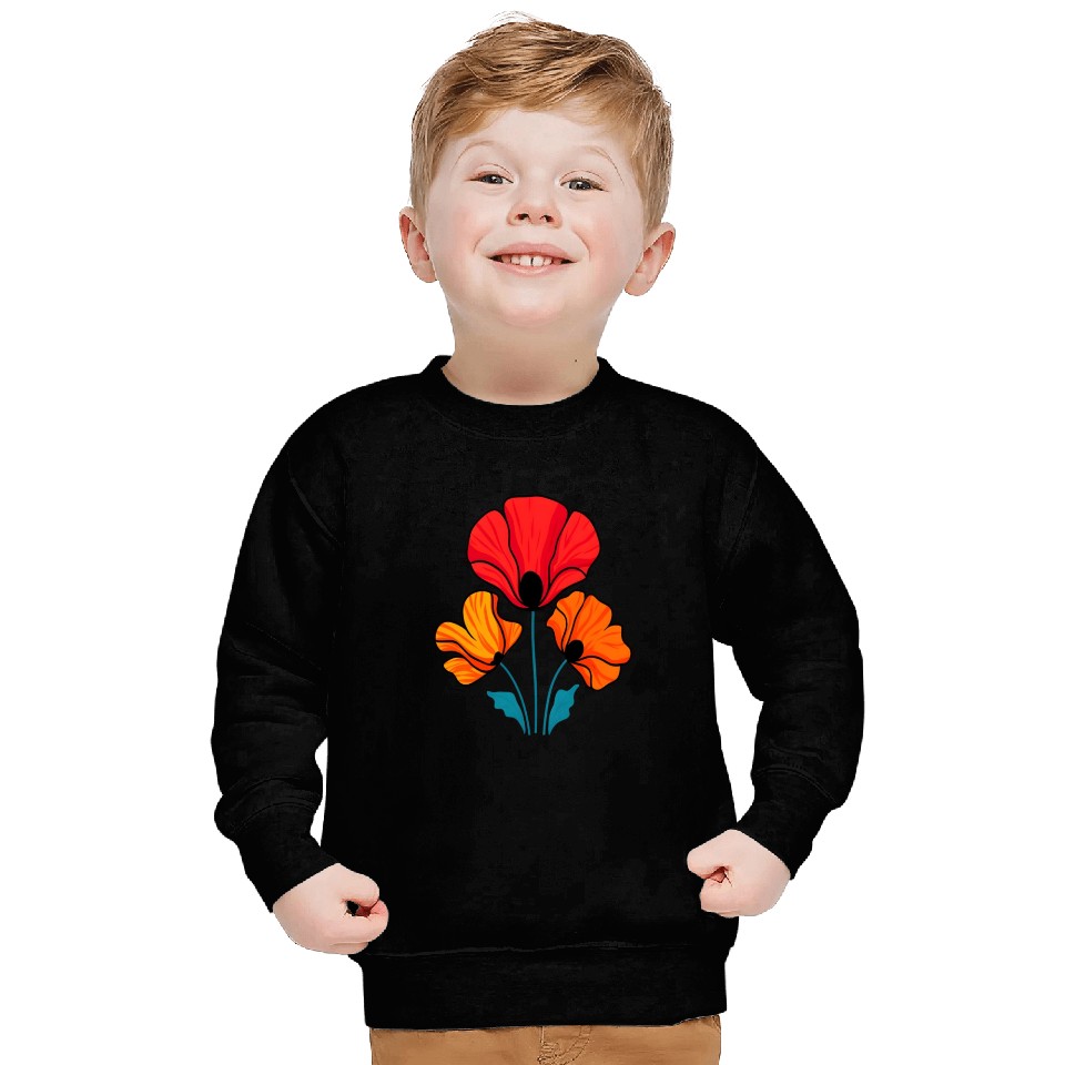 Poppy Bloom Sweatshirts