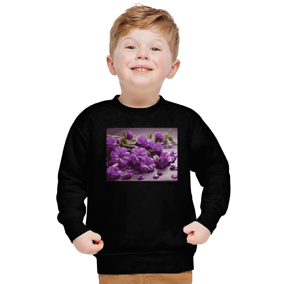 Purple Petals Sweatshirts
