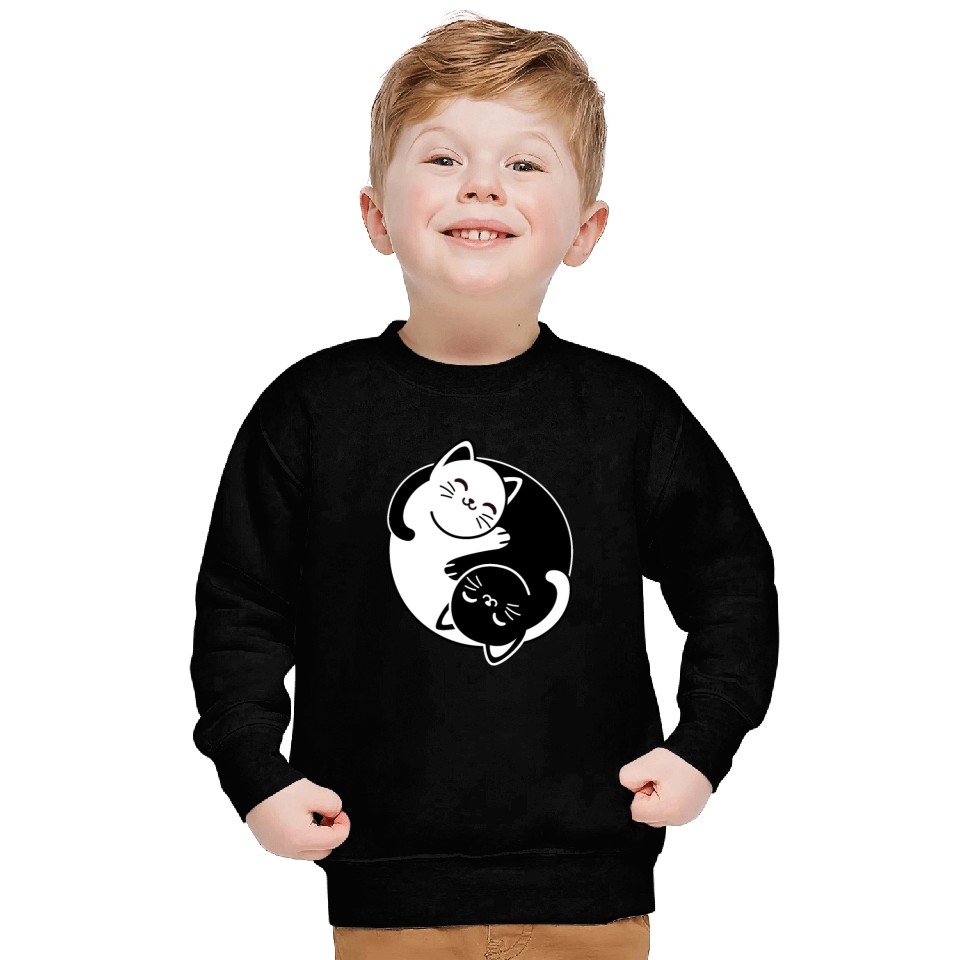Yin and Yang Cats Sweatshirts