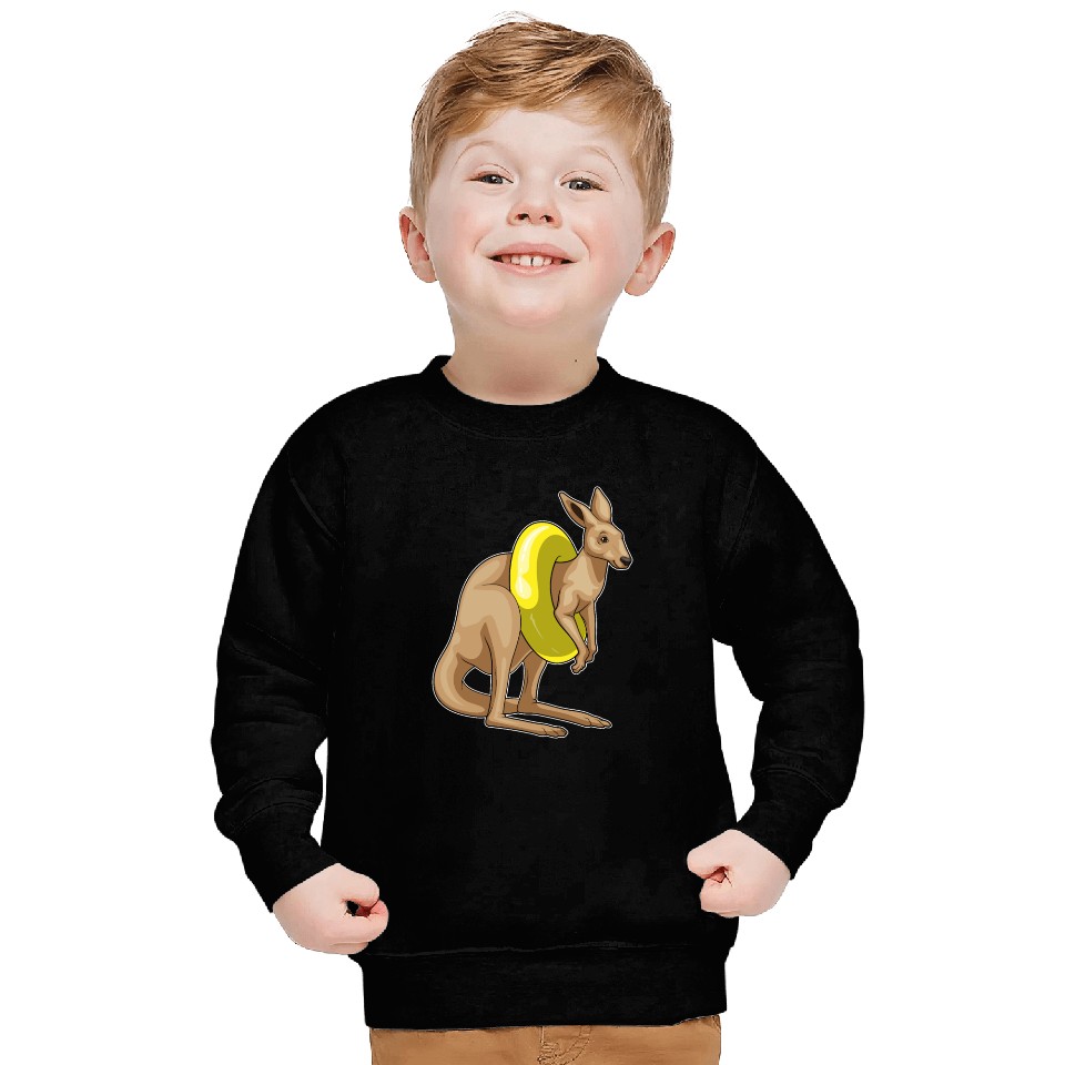 Kangaroo Swimming Swim ring Sweatshirts