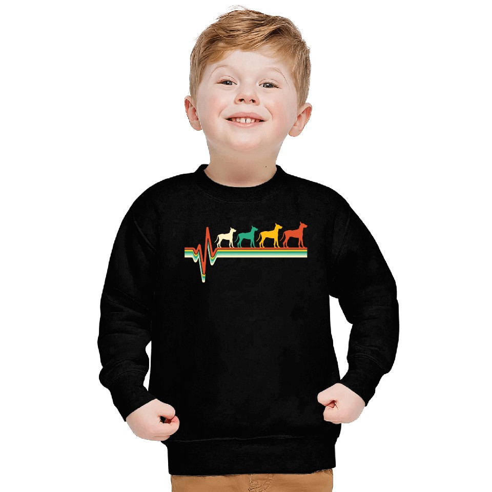 Great dane retro heartbeat Sweatshirts