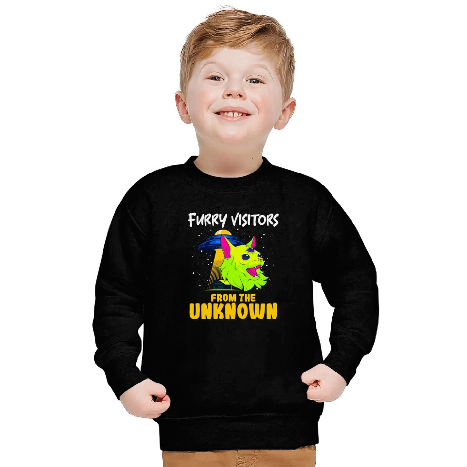 Cat Alien, Aliens, UFO, UAP, Space Unknown Flight Sweatshirts