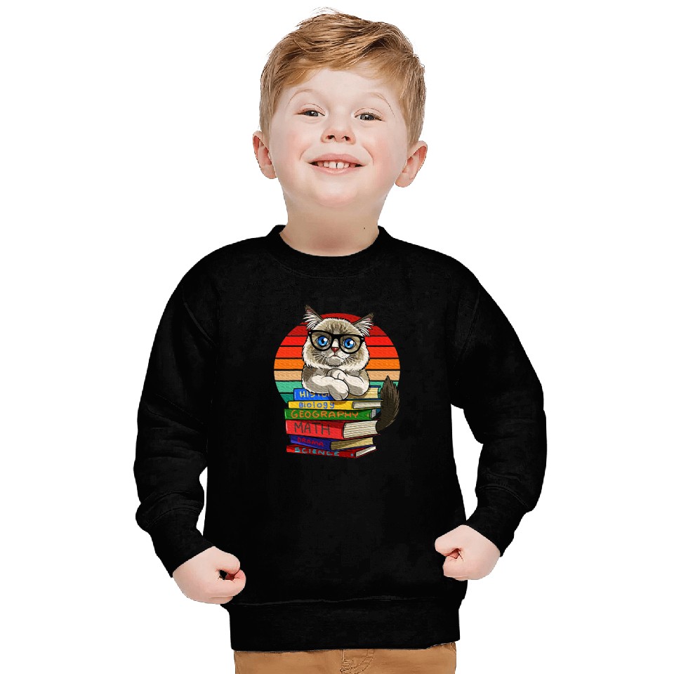 Ragdoll Cat Back To School Bookworm Sweatshirts