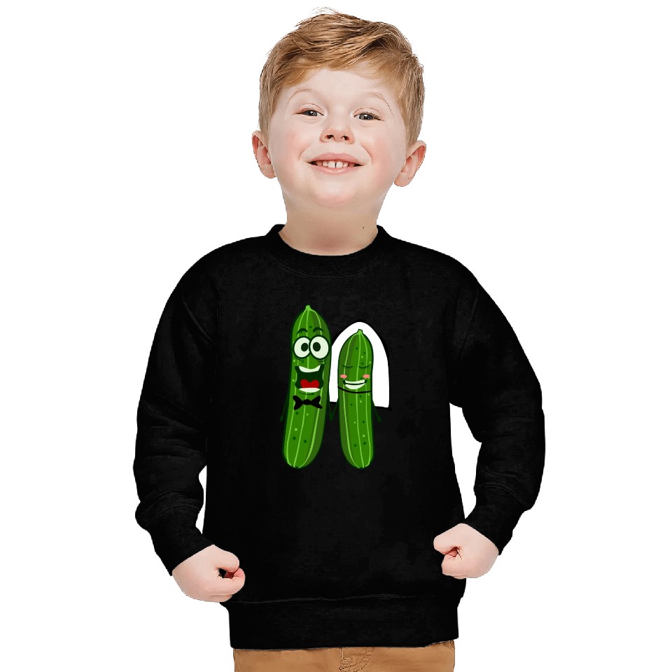 Cucumber Bride Groom Wedding Sweatshirts