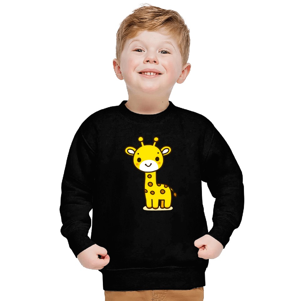 Friendly Stick Figure Giraffe Sweatshirts