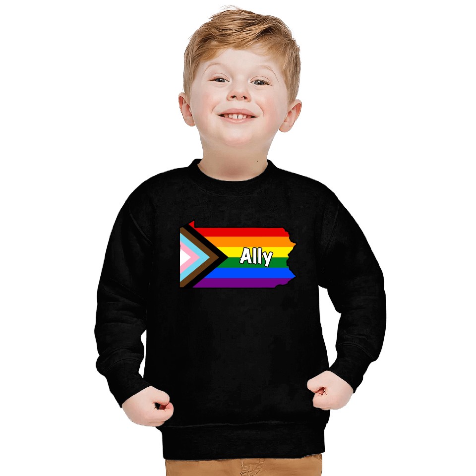 Pennsylvania Pride Ally Progress Flag Sweatshirts