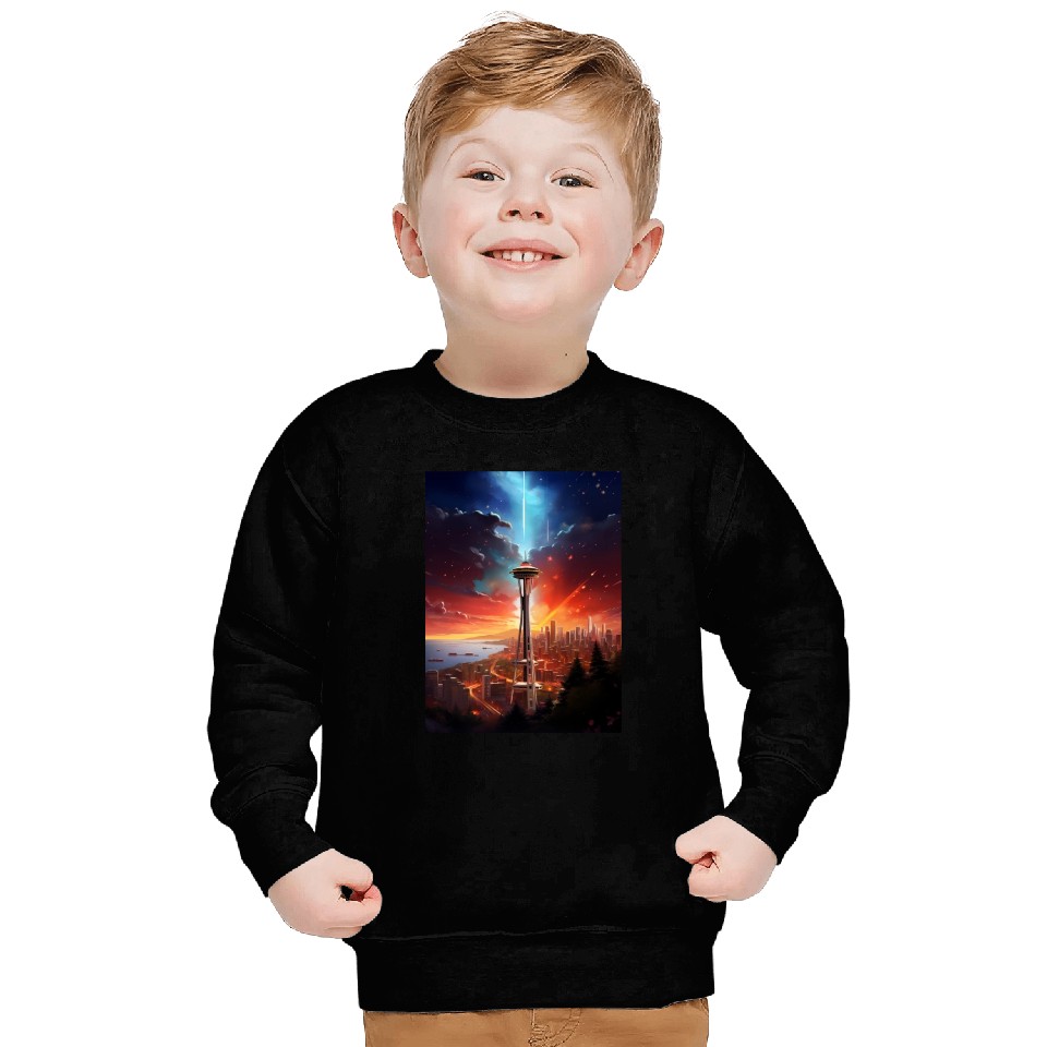 Space Needle Light Sweatshirts