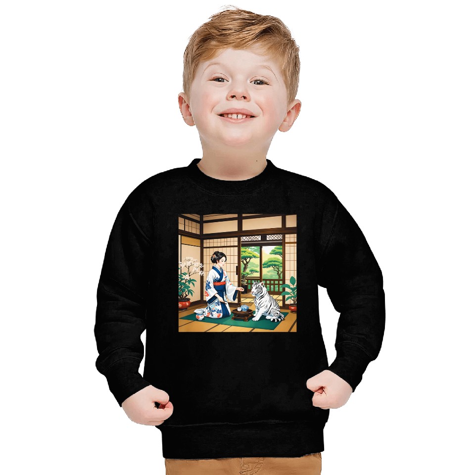 Fantasy Kimono Tiger Premium Sweatshirts