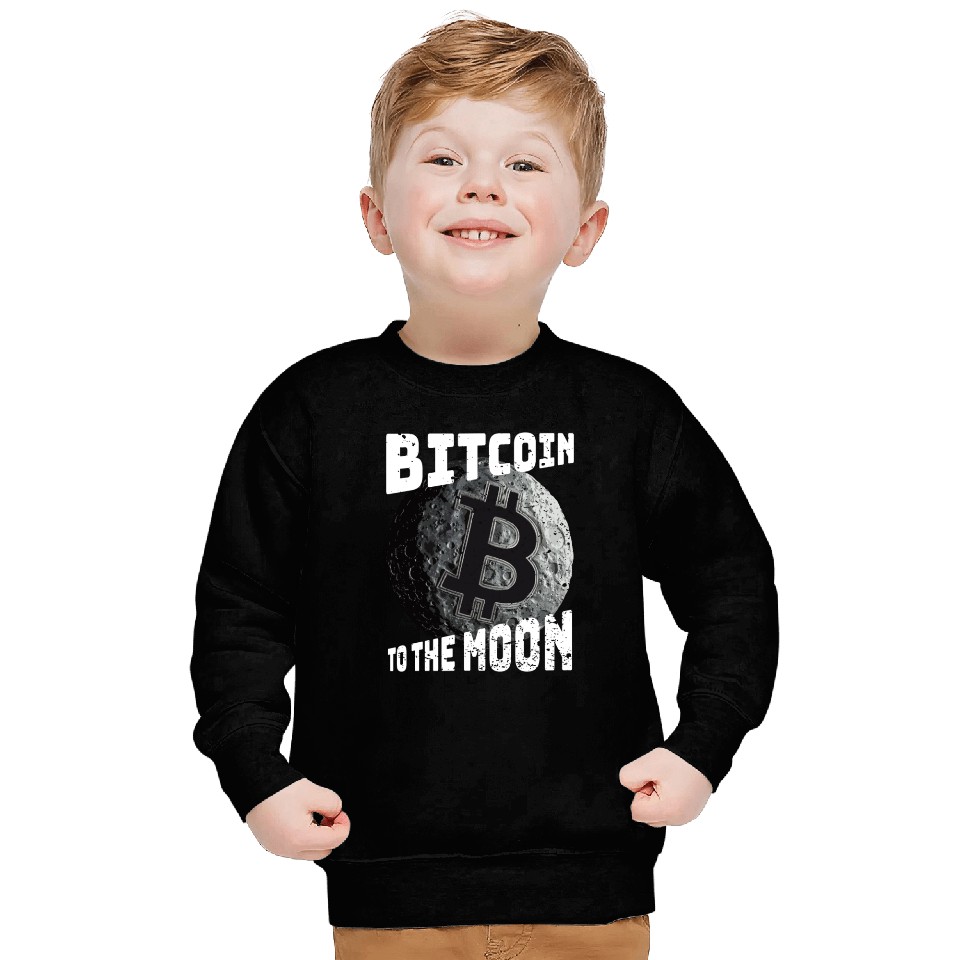 Bitcoin to the moon! Cryptocurrency Crypto Sweatshirts