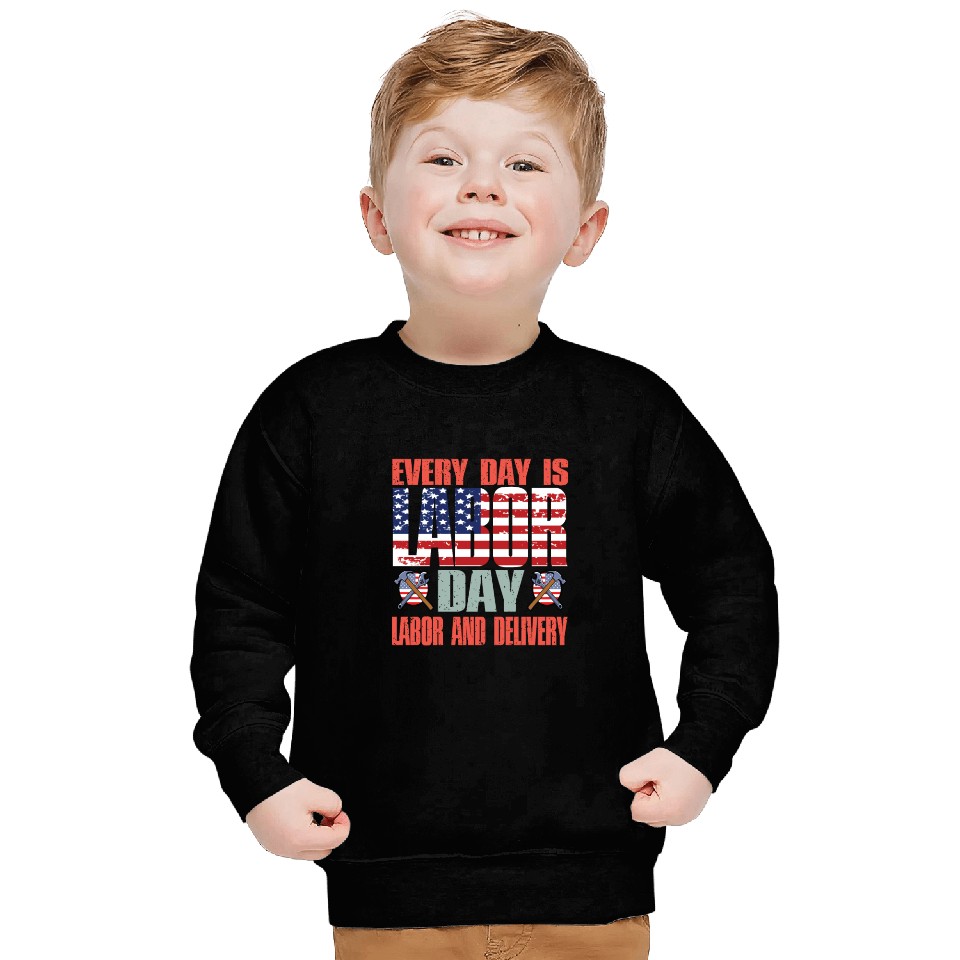 Happy Labor Day Sweatshirts For Labor Day Messy Bun USA