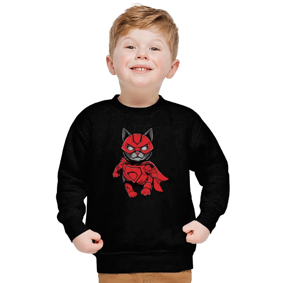 iron cat super hero Sweatshirts
