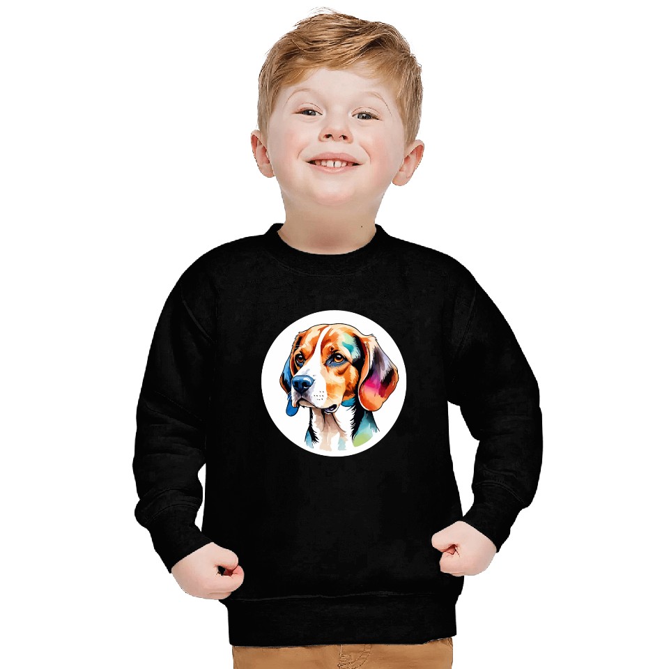 Beagle Watercolor Sweatshirts