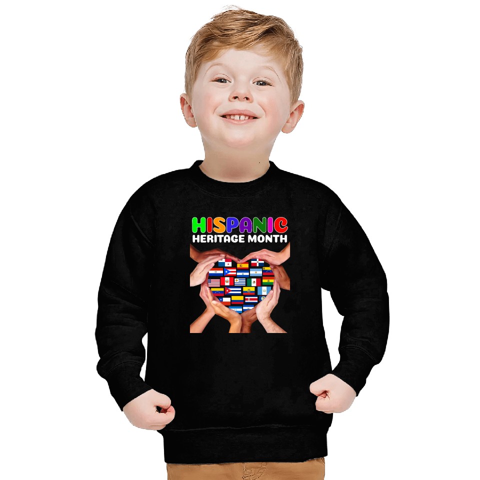 Hispanic Heritage Month All Countries Heart Hands Sweatshirts