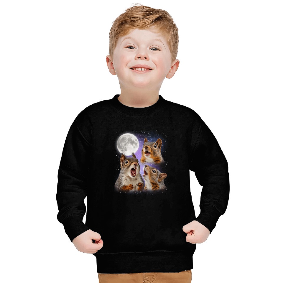 Funny Squirrel Moon Space! Nerd, Geed, Science Sweatshirts