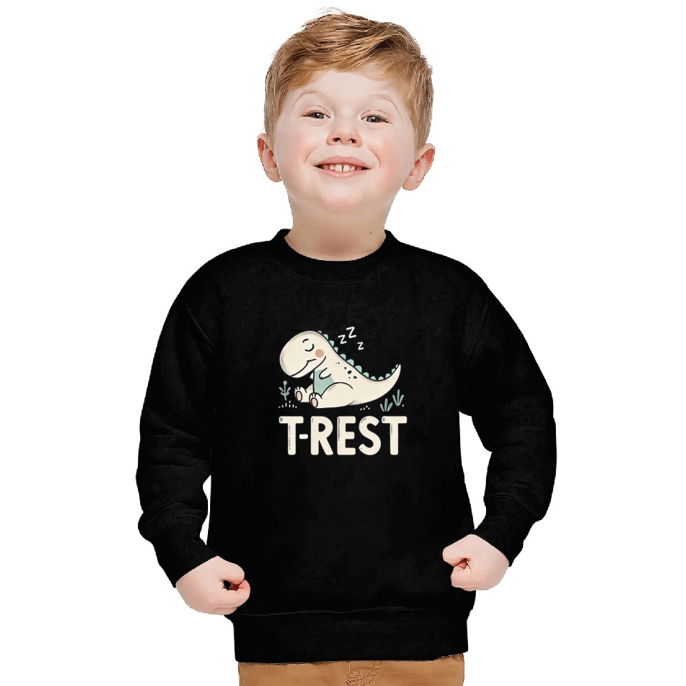 T-Rest Funny T-Rex Dinosaur Sleeping Dino Snore Sweatshirts