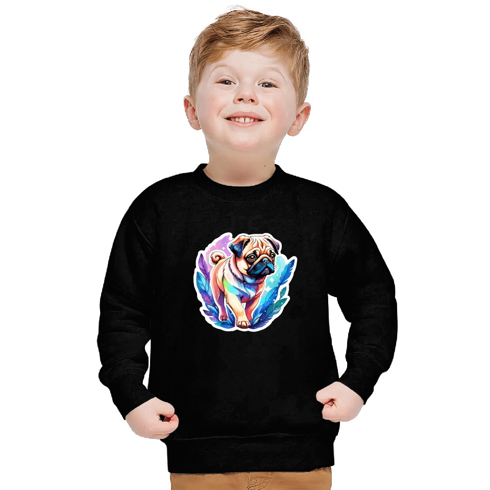 Pug Watercolor Sweatshirts