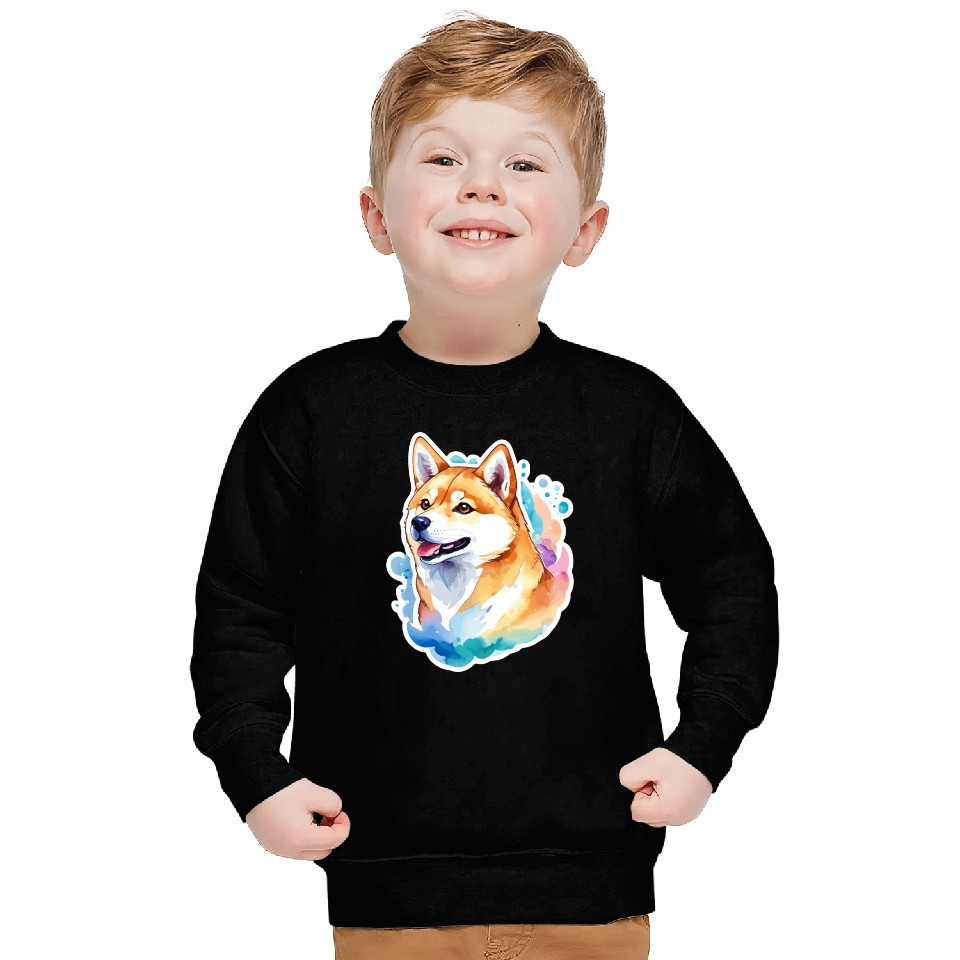 Shiba Inu Watercolor Sweatshirts