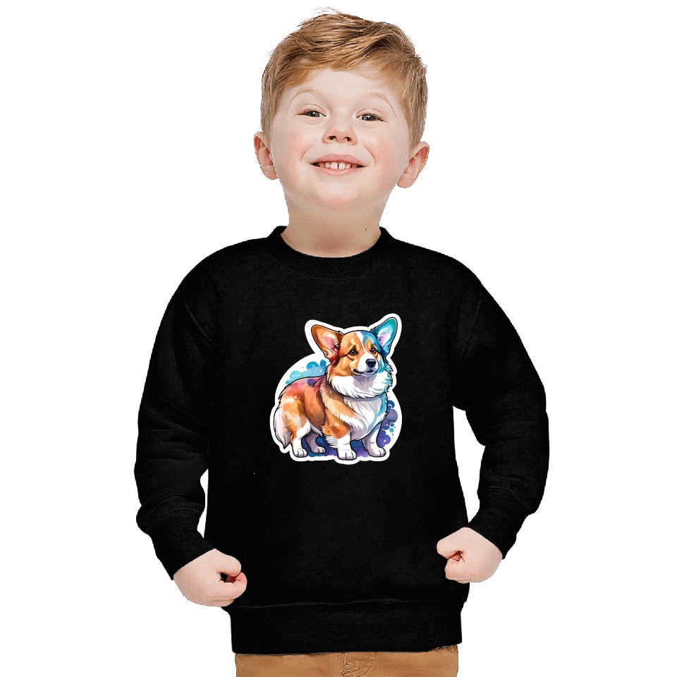 Pembroke Welsh Corgi Watercolor Sweatshirts
