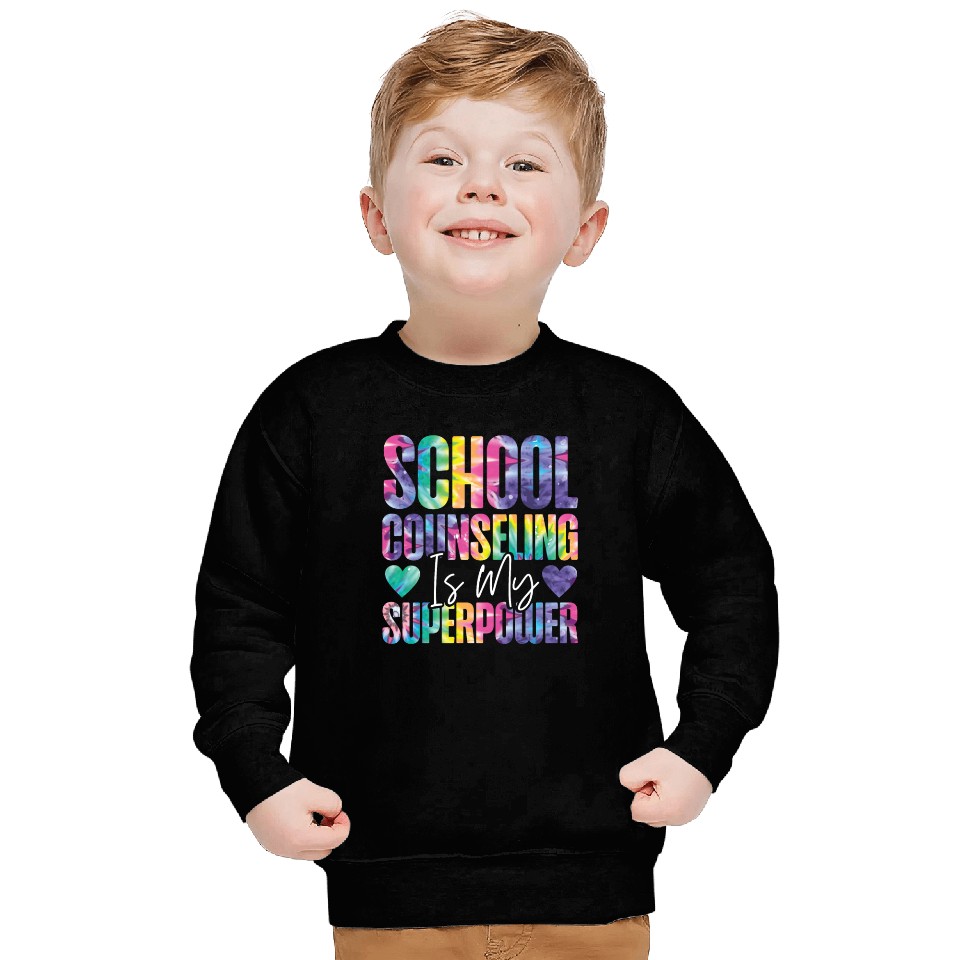 School Counselor Tie Dye School Sweatshirts
