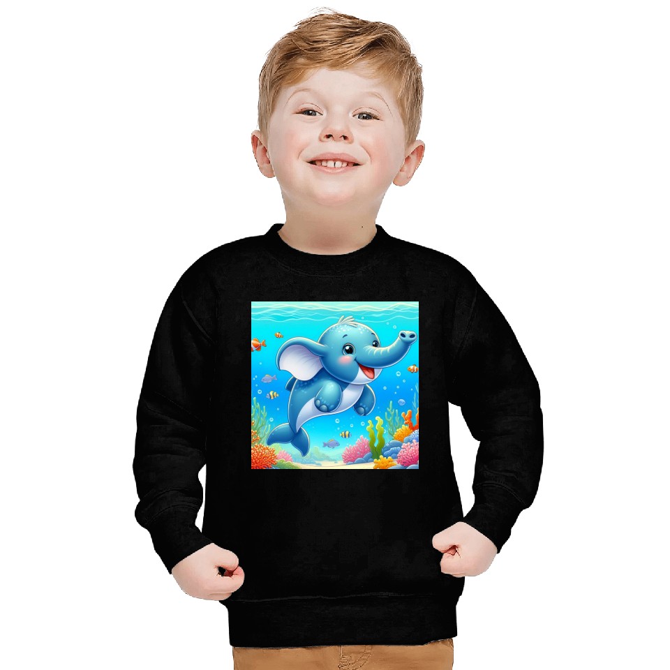 The elephant-dolphin Sweatshirts