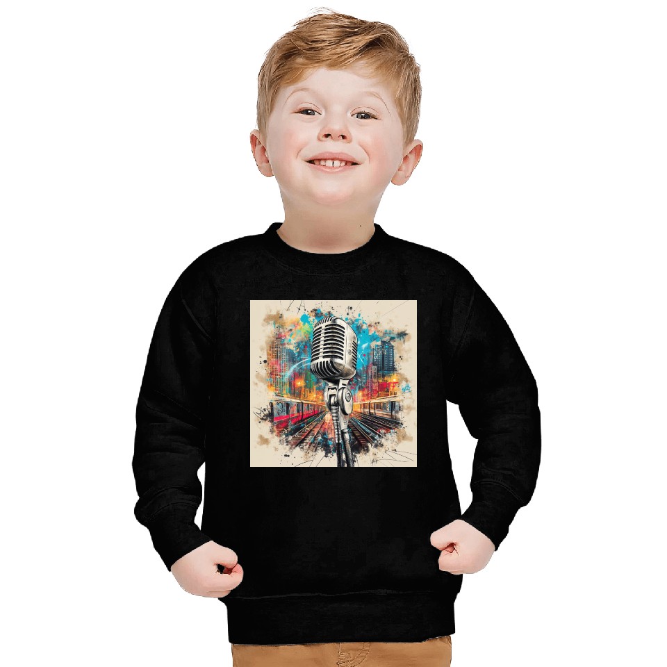 NYC Microphone AT Subway Sweatshirts