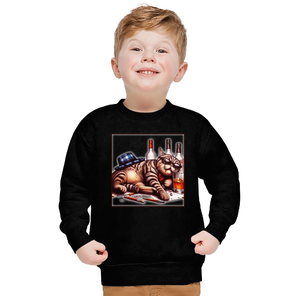 Cat as a person Sweatshirts