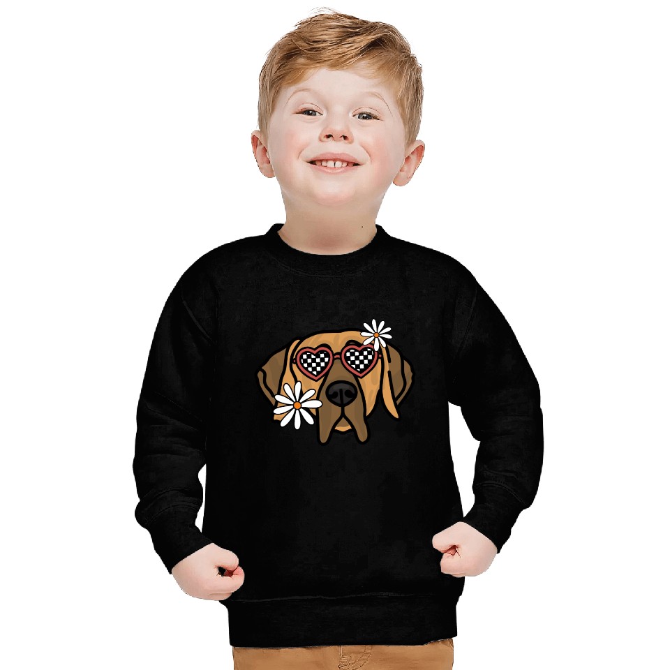 Great Dane Brown Retro Dog Sweatshirts