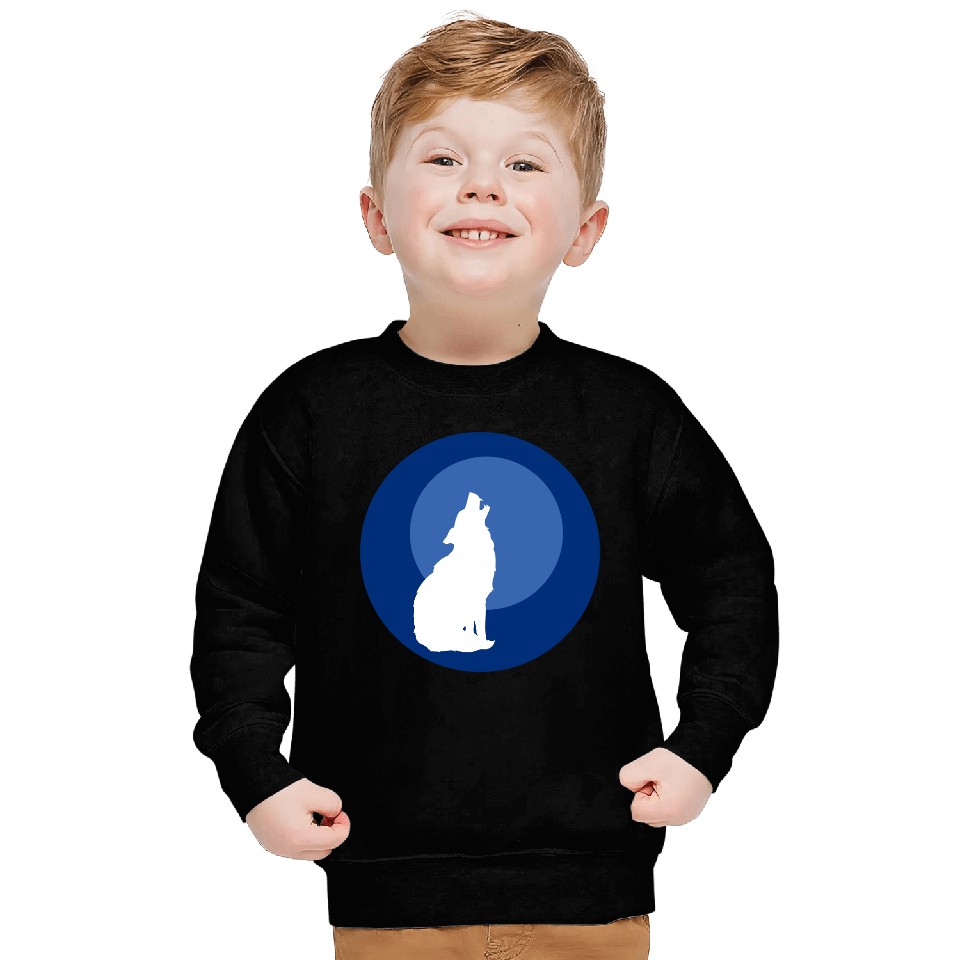Wolf Moon Nature Vector Sweatshirts