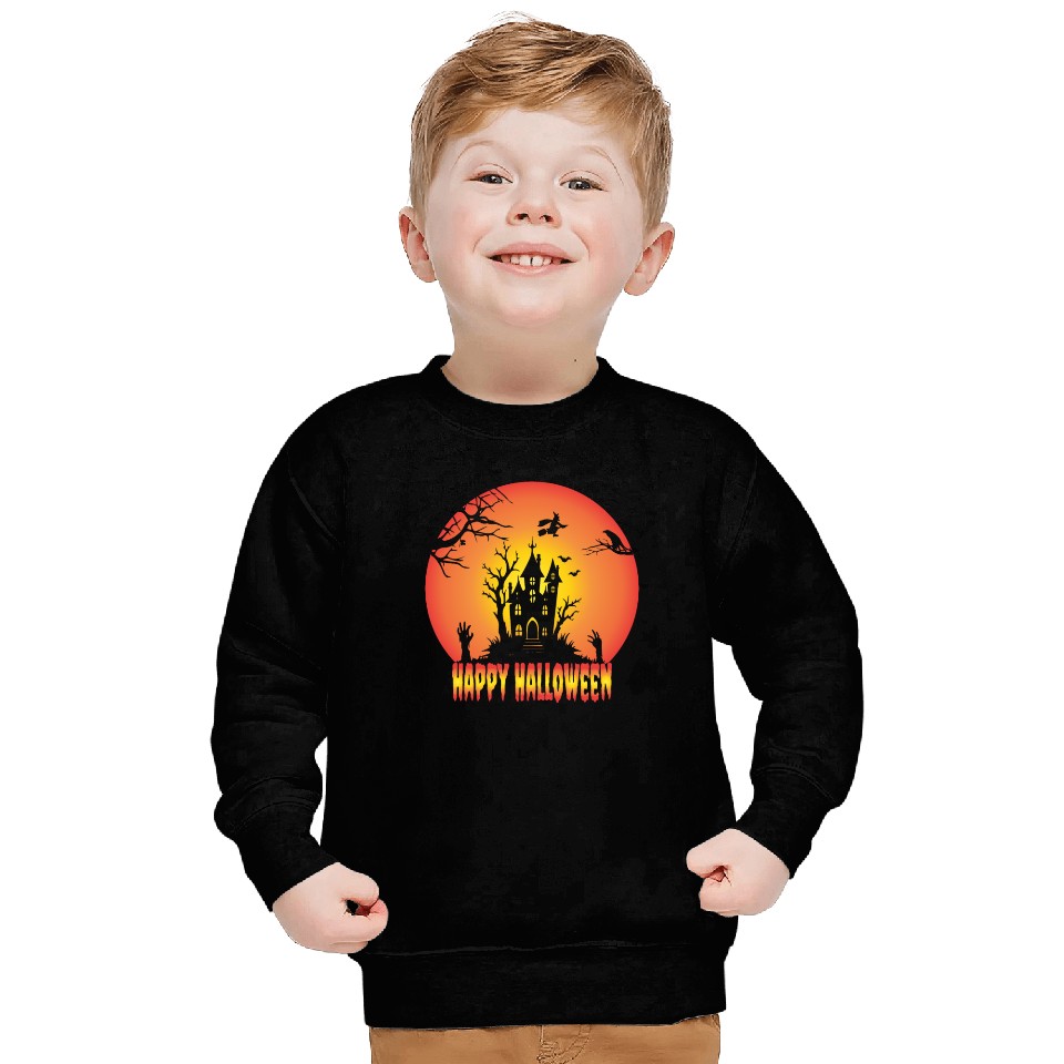 Happy Halloween Vector Typography Graphics Sweatshirts