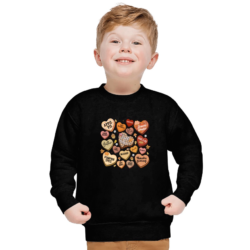 fall candy hearts Sweatshirts