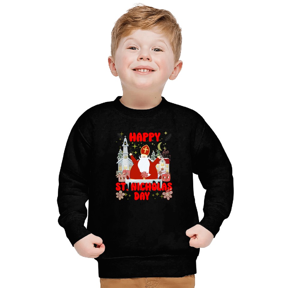 Happy saint Nicholas dayretro logo Sweatshirts